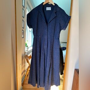 Nikki Chasin Navy Blue Midi Dress